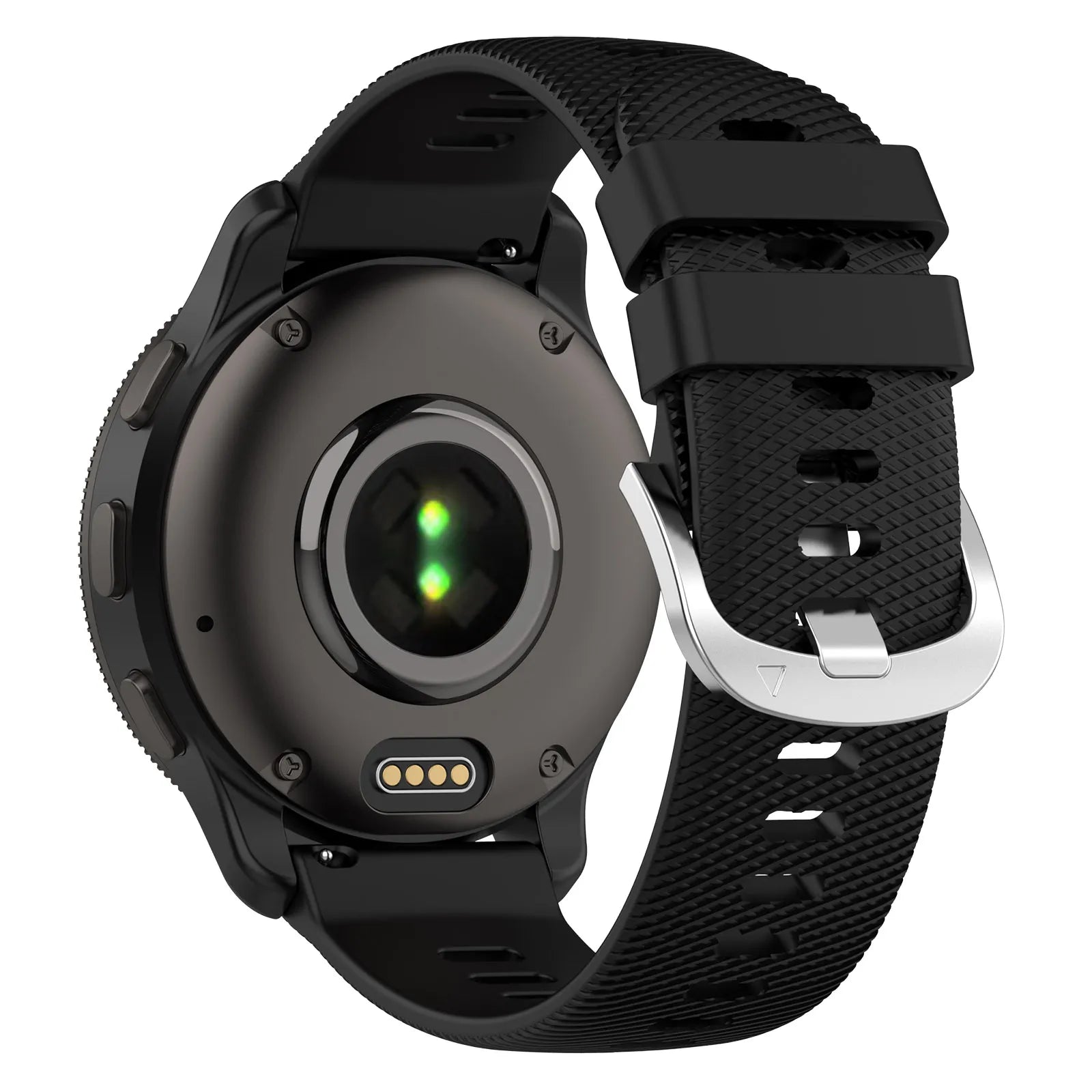 Garmin Vivoactive 3 Black Silicone Watch Band For Wristwatch
