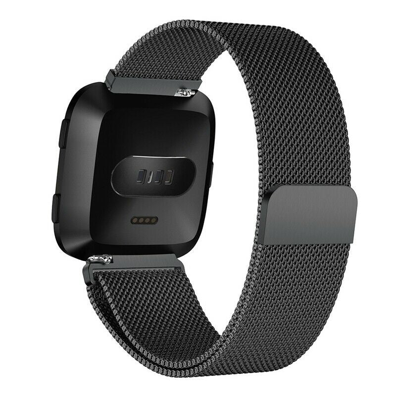 Milanesisk Rem i Sort til Fitbit Versa og Versa 2