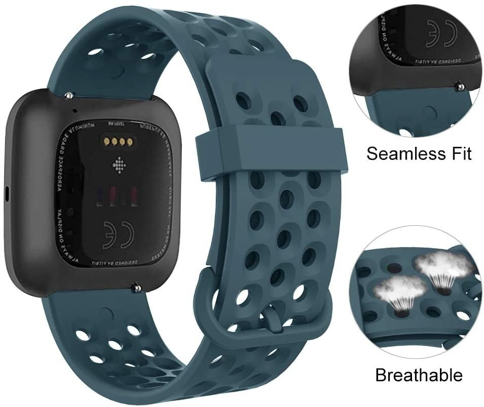 Šedomodrý prodyšný řemínek pro Versa a Versa 2 od Fitbitu