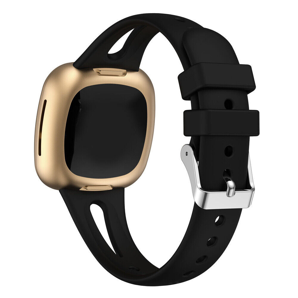 Fitbit Versa 4 Nero Cinturino in Silicone Premium per Uso Quotidiano