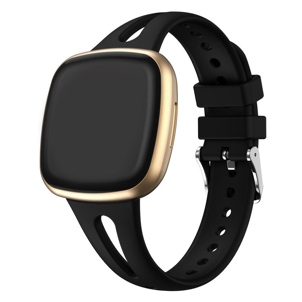 Fitbit Versa 4 Nero Cinturino in Silicone Premium per Uso Quotidiano