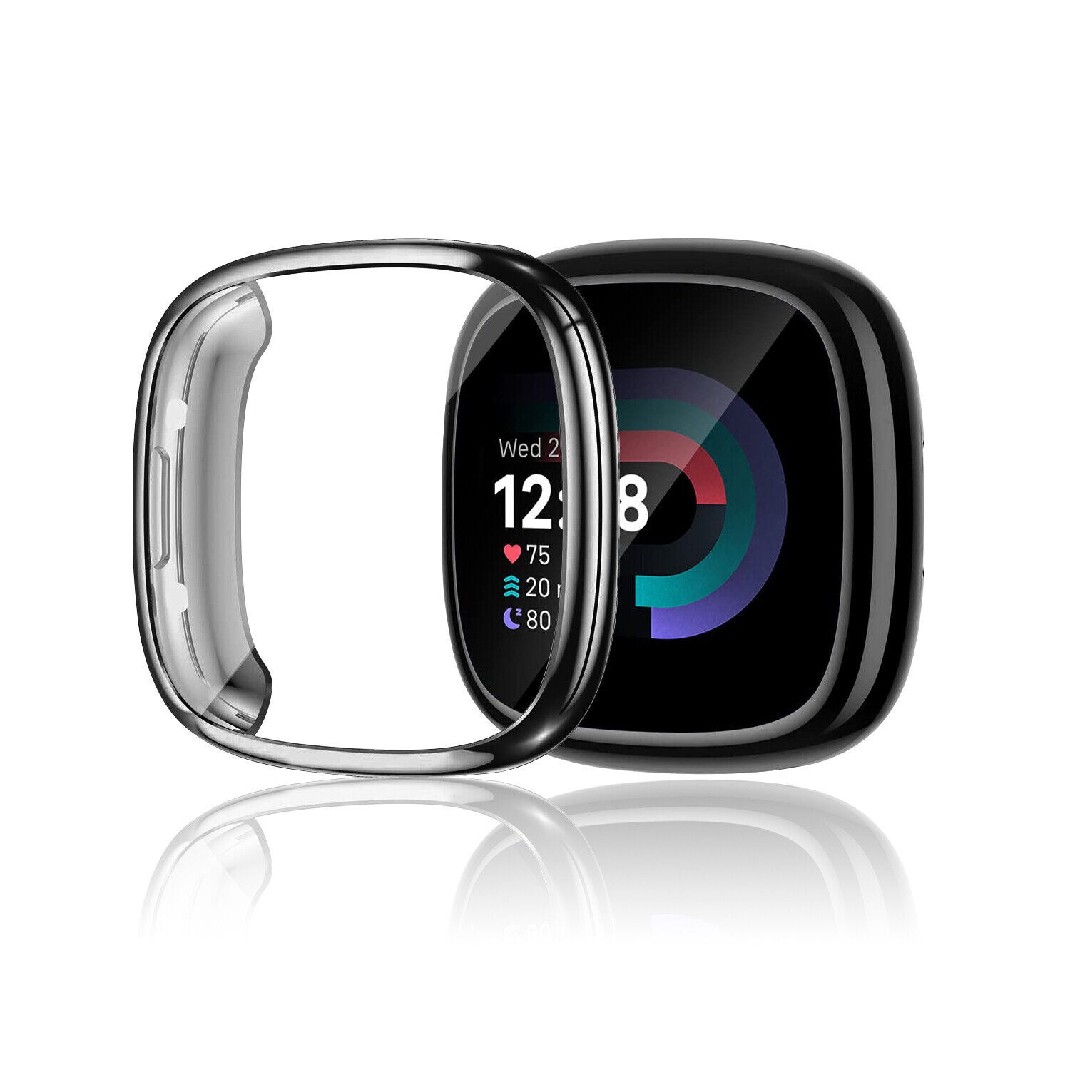 כיסוי TPU ל-Fitbit Versa 4, עם Sense 2, מהדורה שחורה