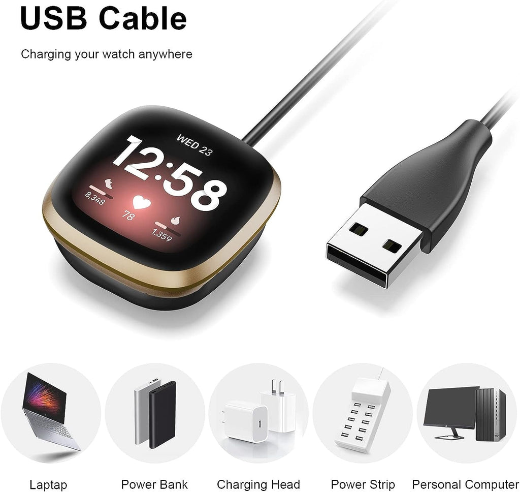 Ladekabel for smartklokke til Fitbit Sense og Sense 2
