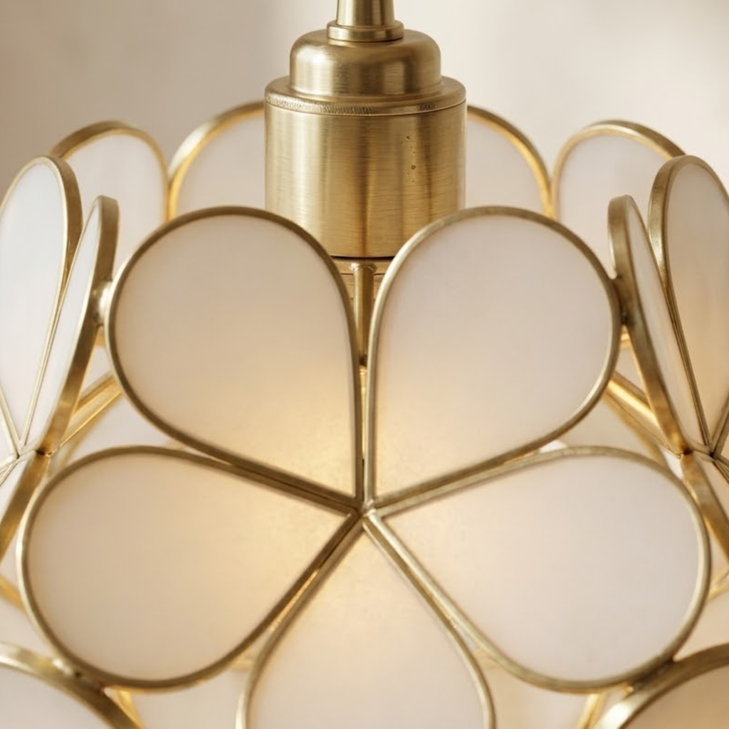 Vintage Flower Petal Tinted Glass Pendant Light | Ormexis