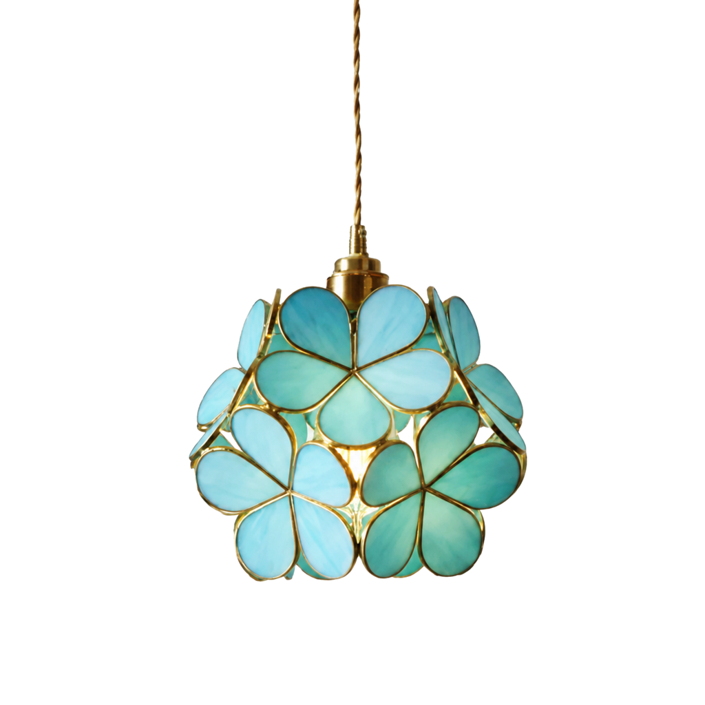 Vintage Flower Petal Tinted Glass Pendant Light | Ormexis