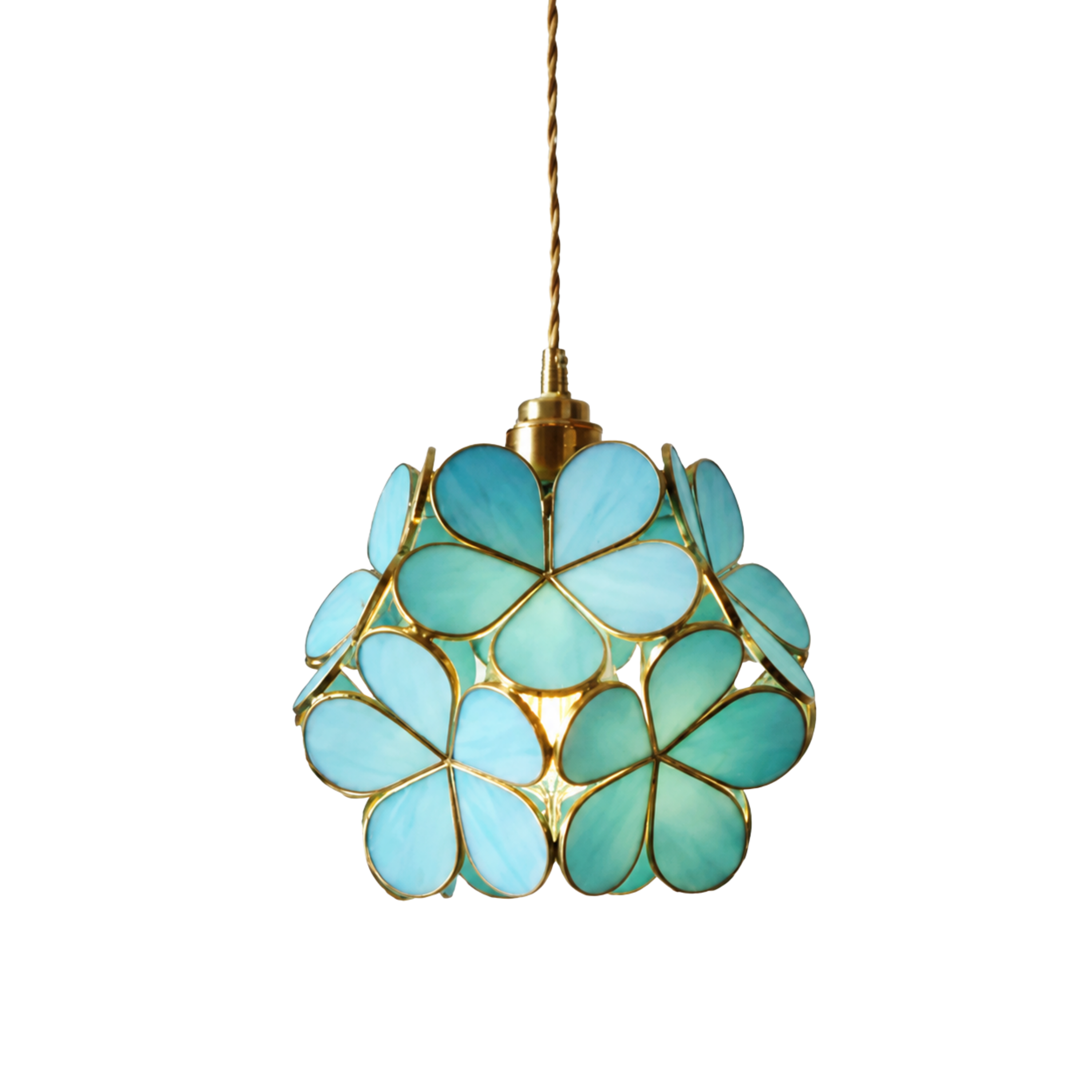 Vintage Flower Petal Tinted Glass Pendant Light | Ormexis