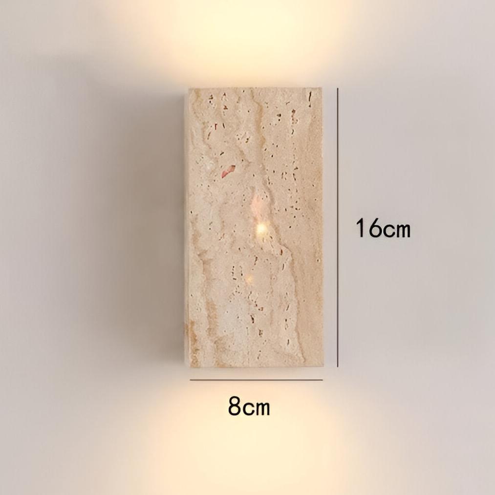 Travertine Cube Wall Sconce | Ormexis