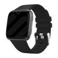 Fitbit VersaおよびVersa 2用ブラックシリコンリストストラップ