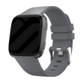 Grå silikonrem med spänne för Fitbit Versa och Versa 2