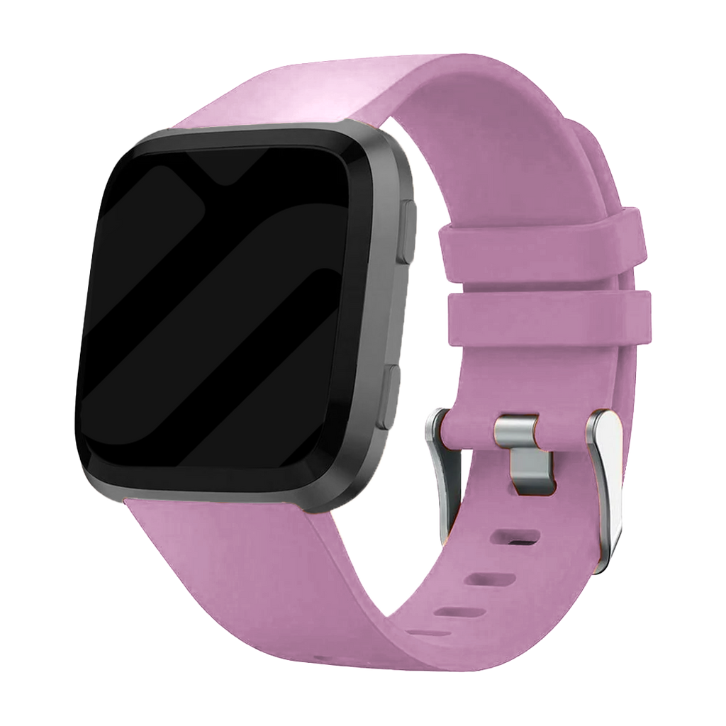Růžový silikonový řemínek na hodinky pro Fitbit Versa, Versa 2 chytré hodinky