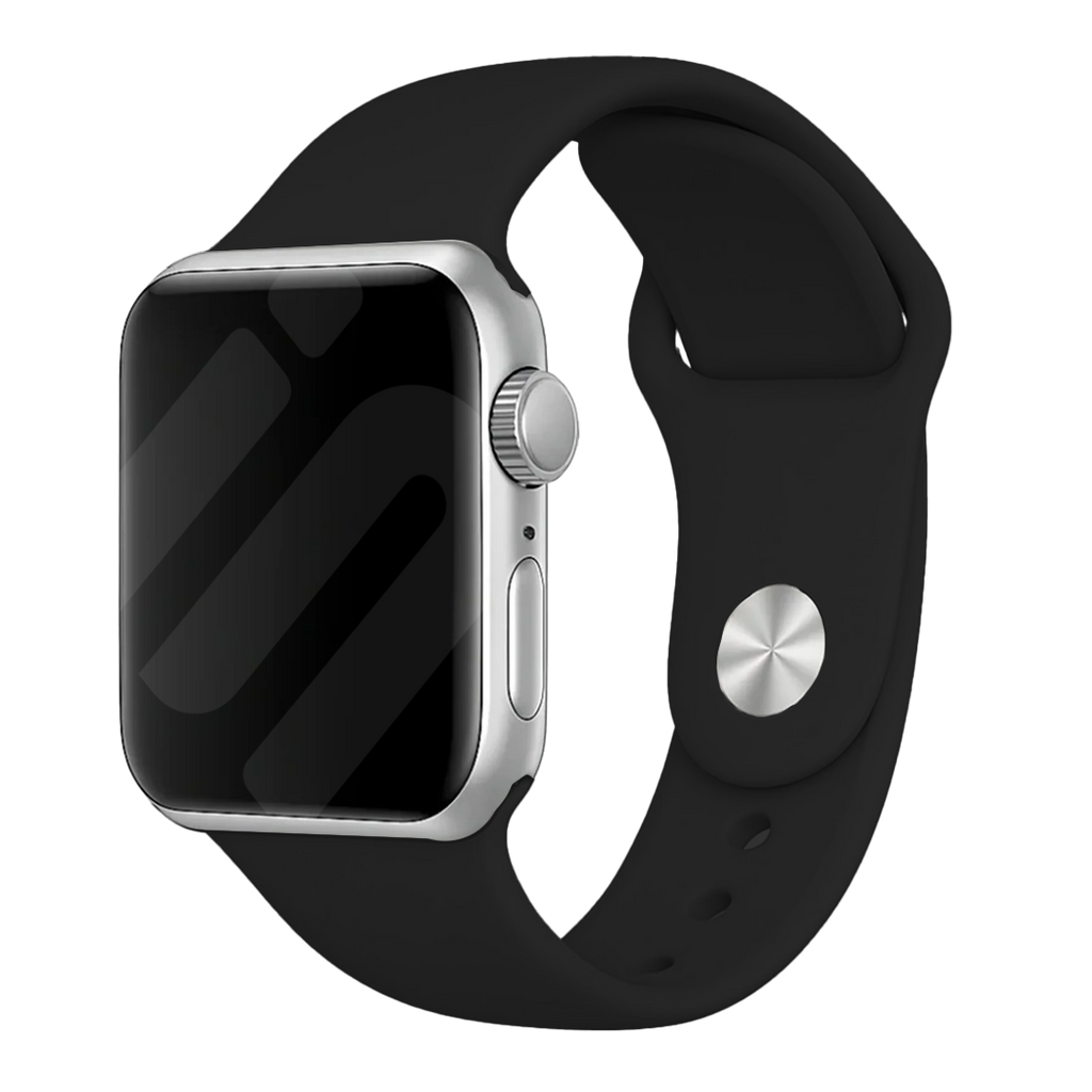 Apple Watch Black Silicone Strap Replacement Option