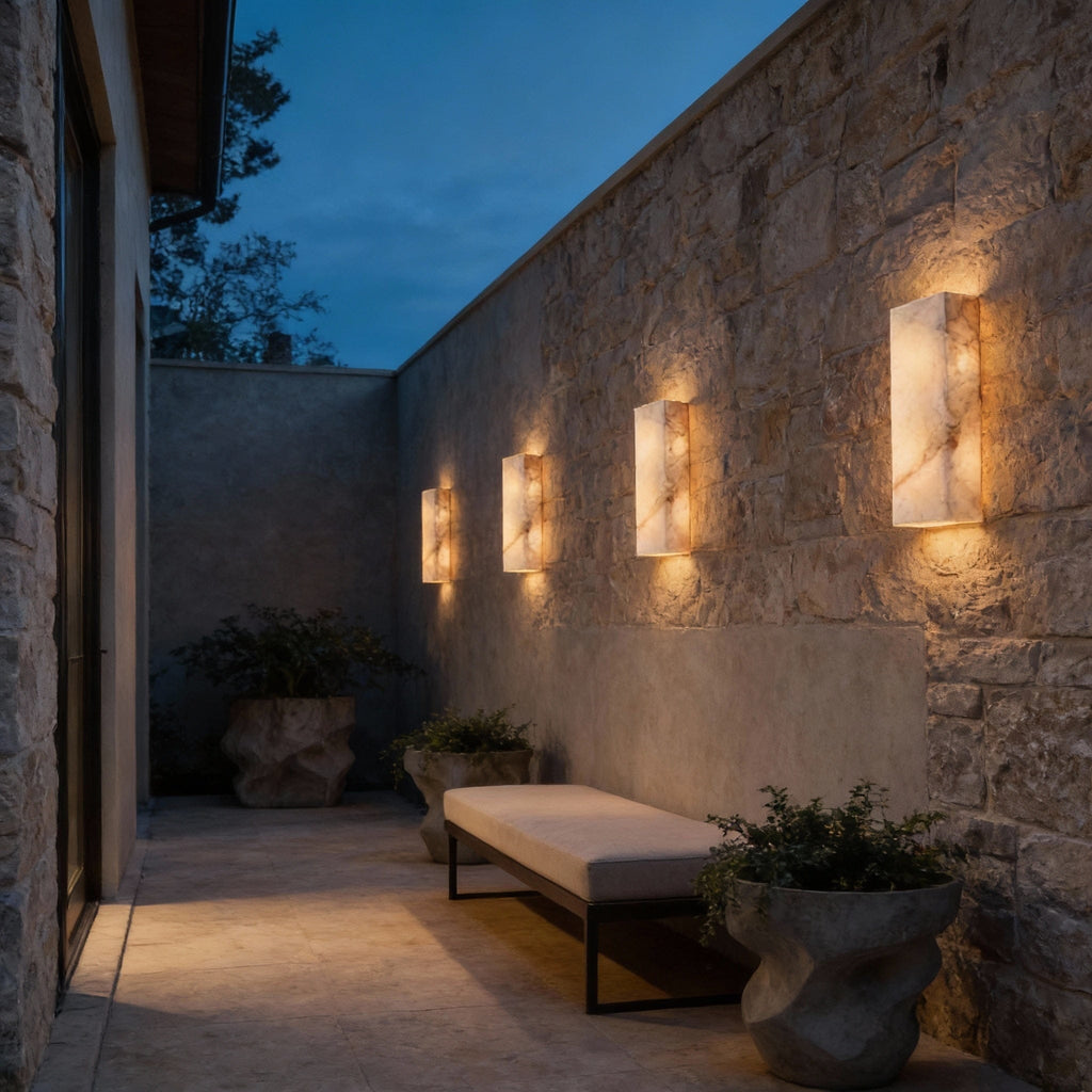 Luminaire d’ambiance en pierre texturée Astrelune | Ormexis