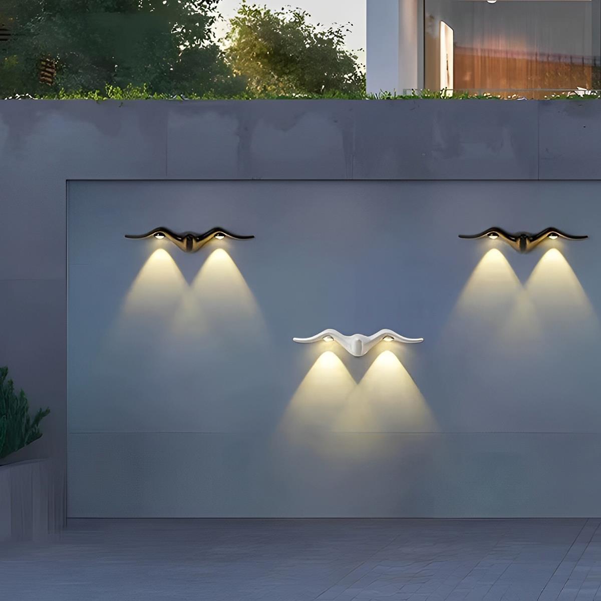Lámpara de pared LED impermeable para exteriores con silueta de animal esculpida Aurelia | Ormexis