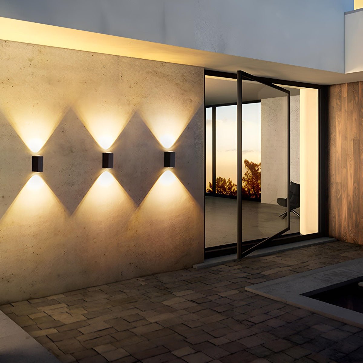Skośna geometryczna lampa ścienna | Ormexis