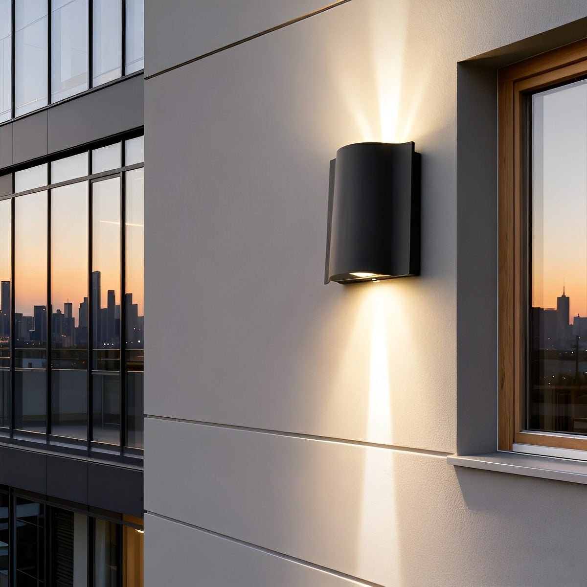 Applique da parete LED per esterni di lusso, moderna, con effetto increspatura dell’acqua su e giù | Ormexis