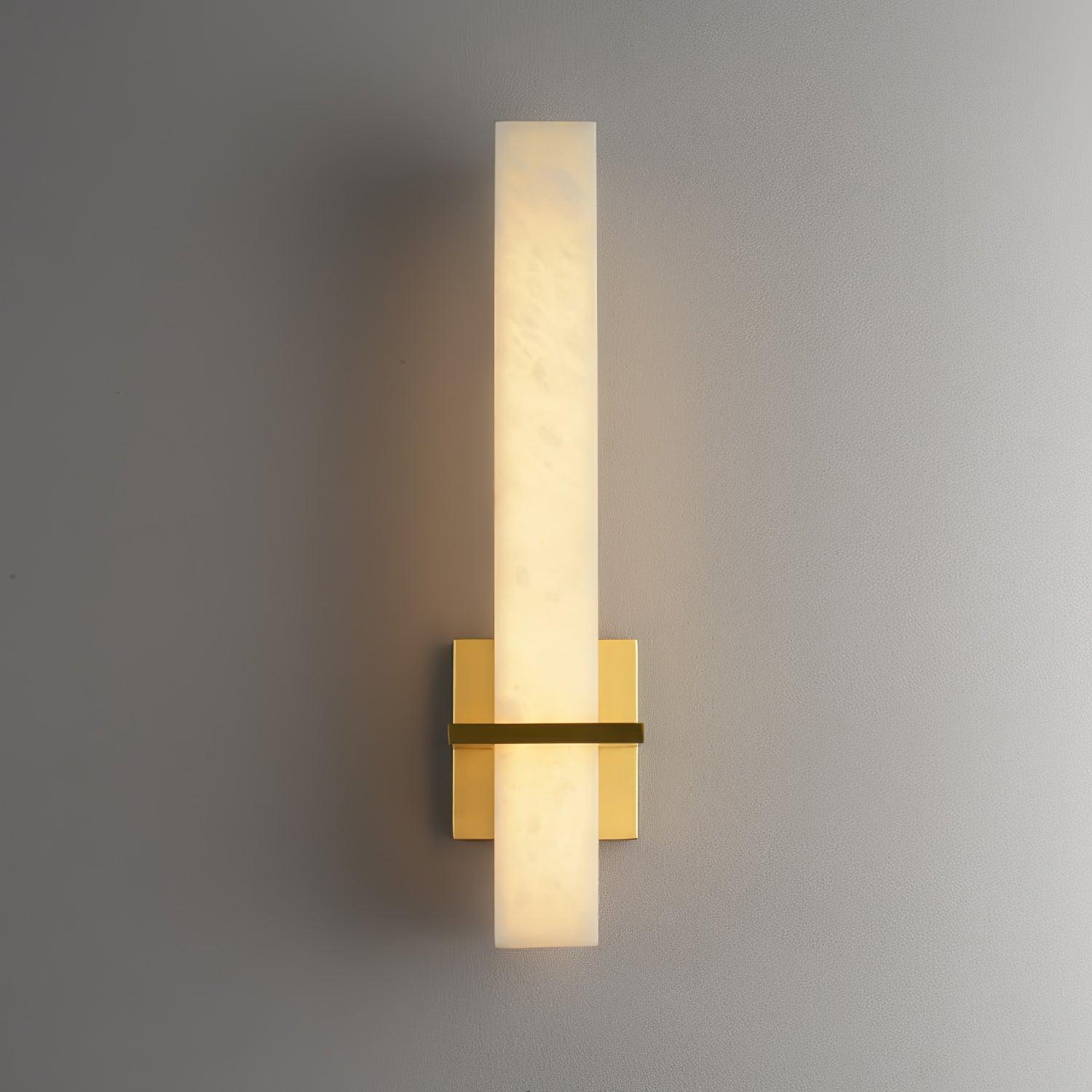 Weiße Alabaster-Wandleuchte aus Metall, moderner quaderförmiger Wandstrahler | Ormexis