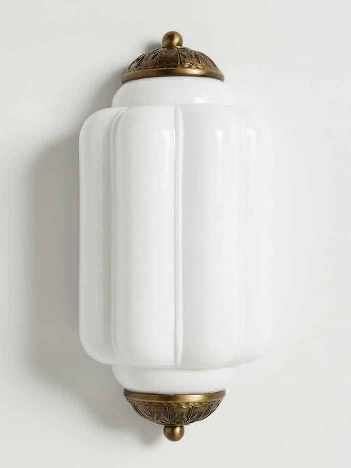 Ribbed Glass Capsule Wall Light | Ormexis