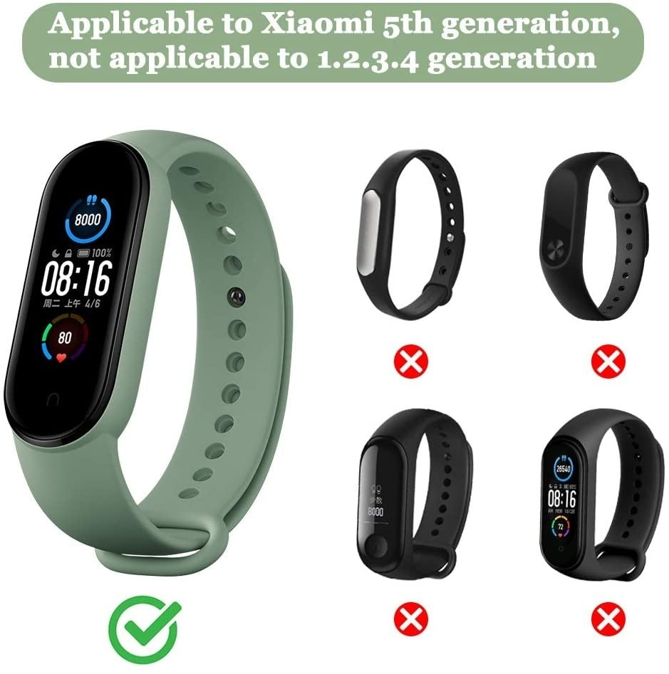 Náhradní silikonový řemínek Xiaomi Mi Band 5 černý