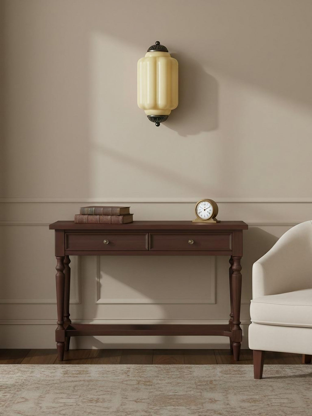 Ribbed Glass Capsule Wall Light | Ormexis
