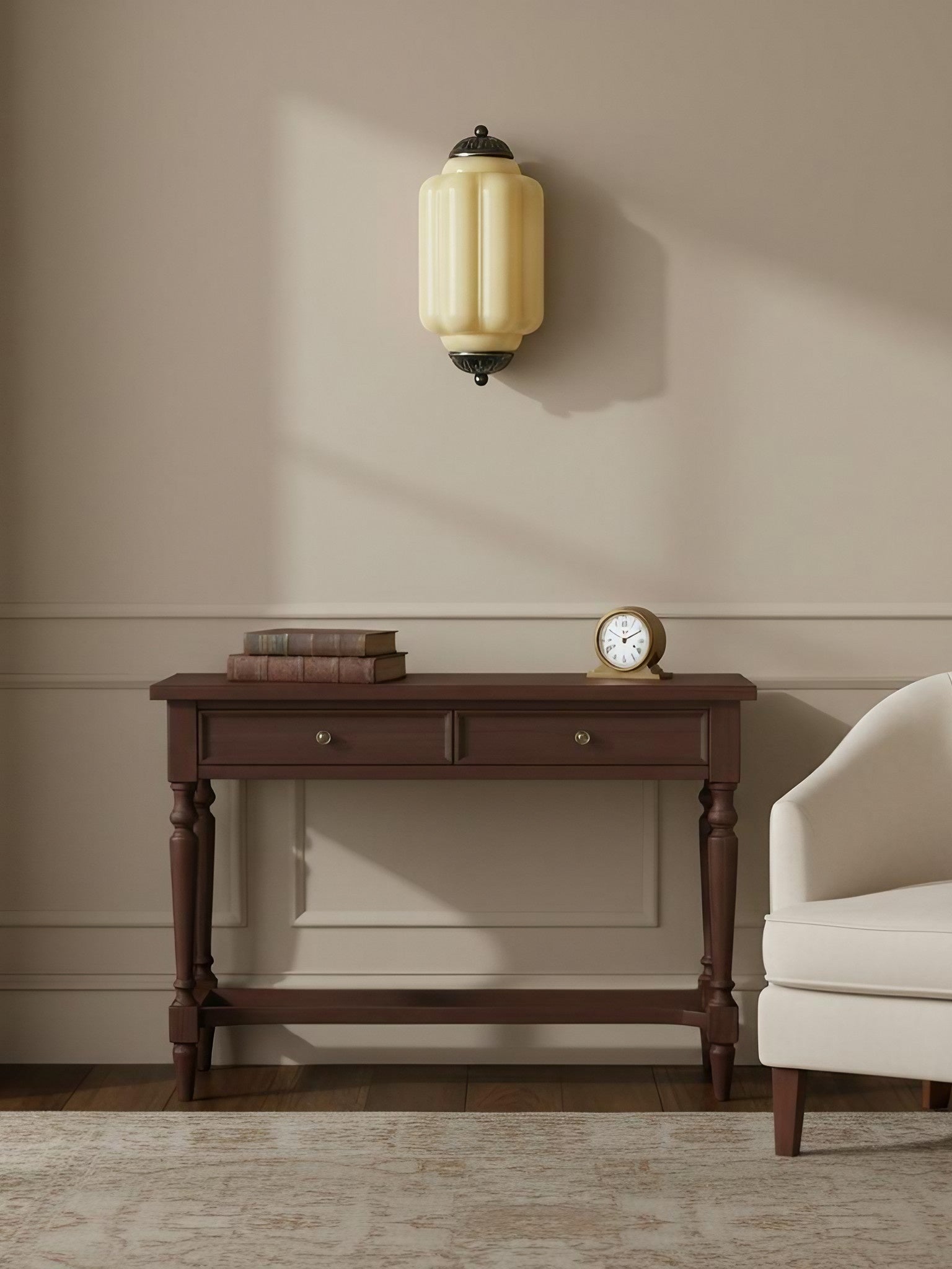 Ribbed Glass Capsule Wall Light | Ormexis