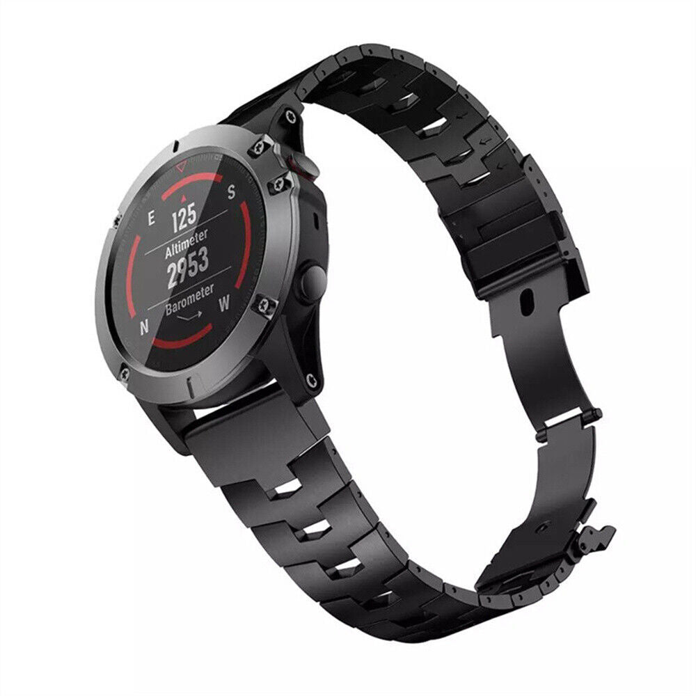 Garmin Fenix 5 Plus a Fenix 6 Pro černý titanový náramek