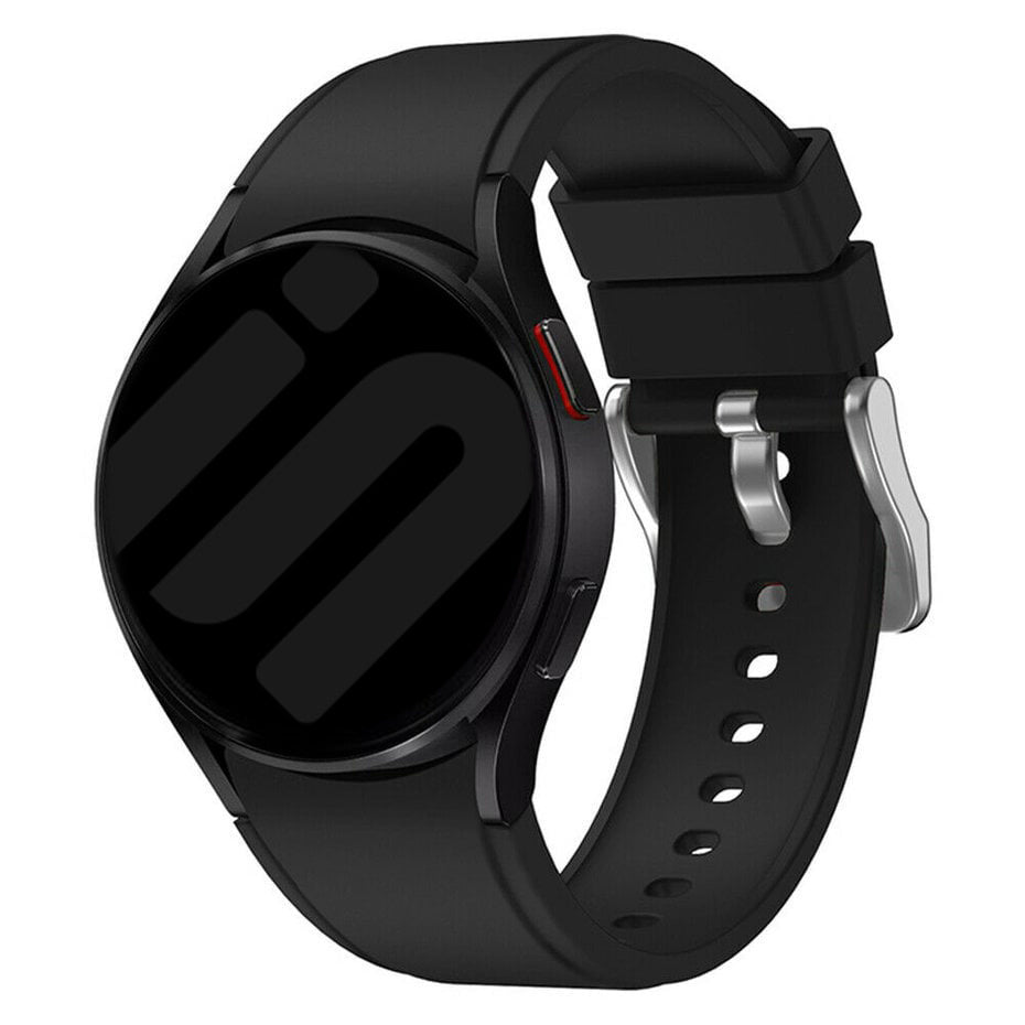 Bracelet en silicone noir pour Samsung Galaxy Watch 6 Classic 47mm, ajustement parfait